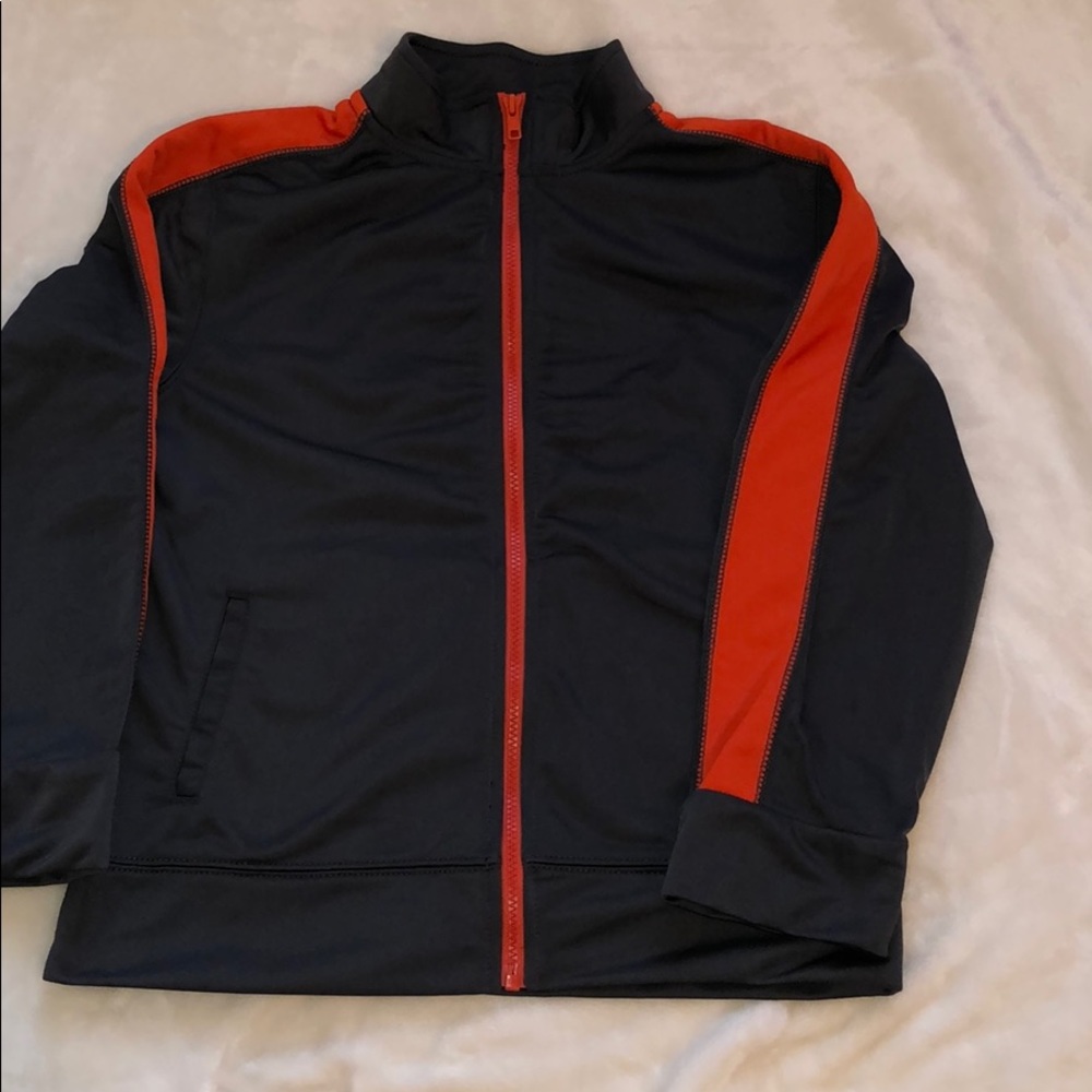 Gymboree Grey/orange zip-up sweatshirt Size 10/12.